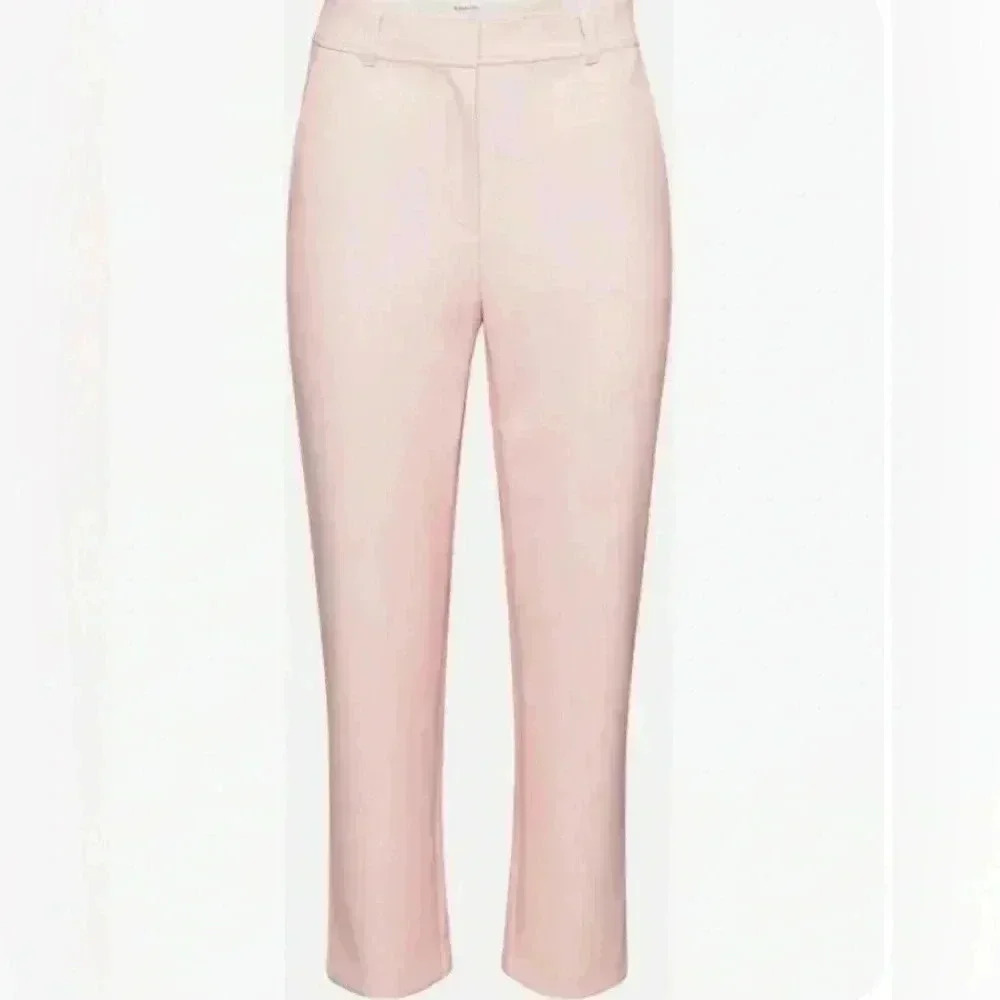 Aritzia Babaton Vegan leather  Command Pants in Poetic pink Size 8 NWOT - Picture 10 of 10